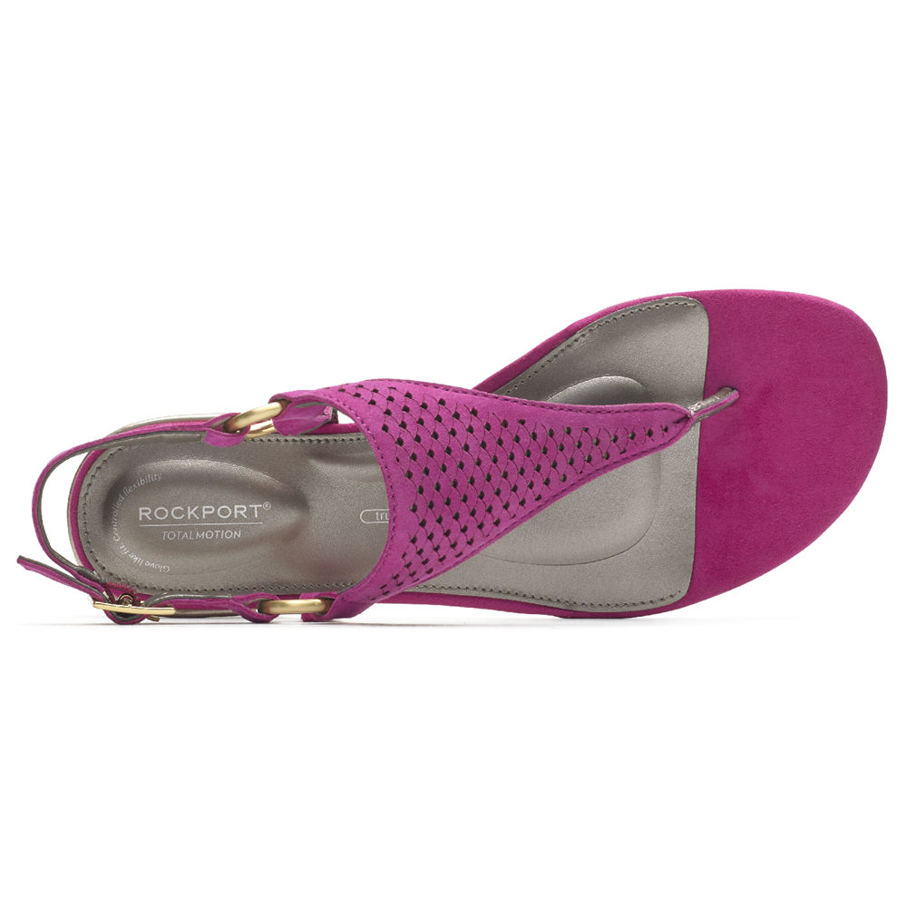 Sandalias Rockport Mujer Mexico - Total Motion Zosia Thong Rosas - WOZQH5692